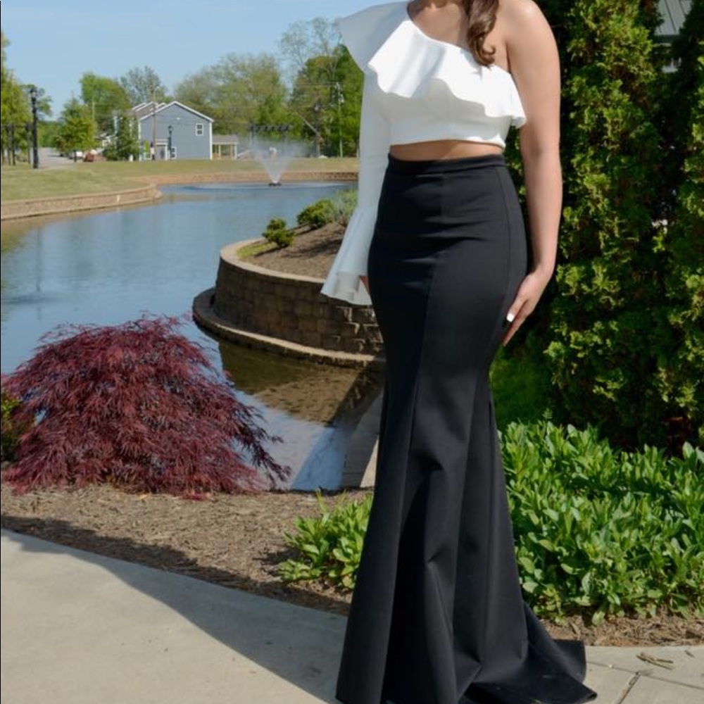 2 piece prom dress